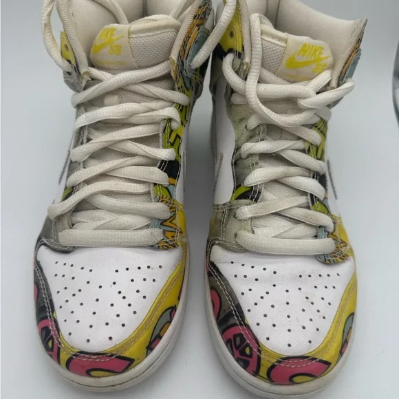 Nike SB De La Soul Dunk High Top Shoes Sneakers 2014 Size 4 GUC - Picture 2 of 13